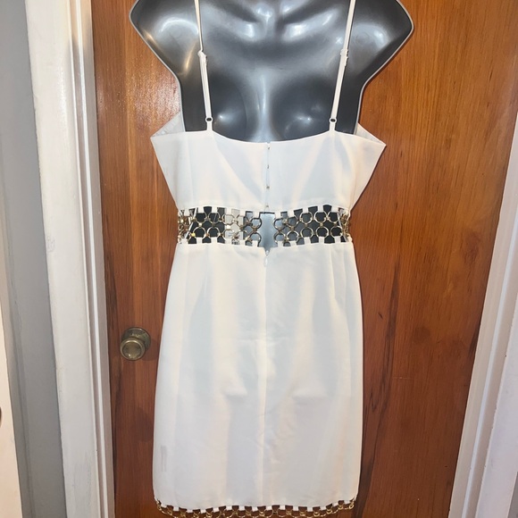 Francesca’s Carey Chain Waist Gothic Mini Dress - Picture 6 of 7